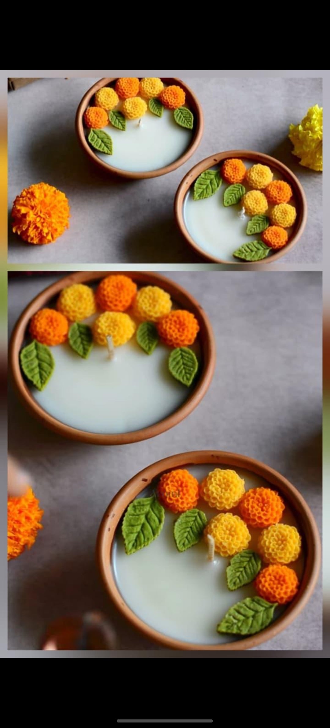 Terracotta Candle with Flowers – Rustic Elegance Meets Natural Fragrance 🌸