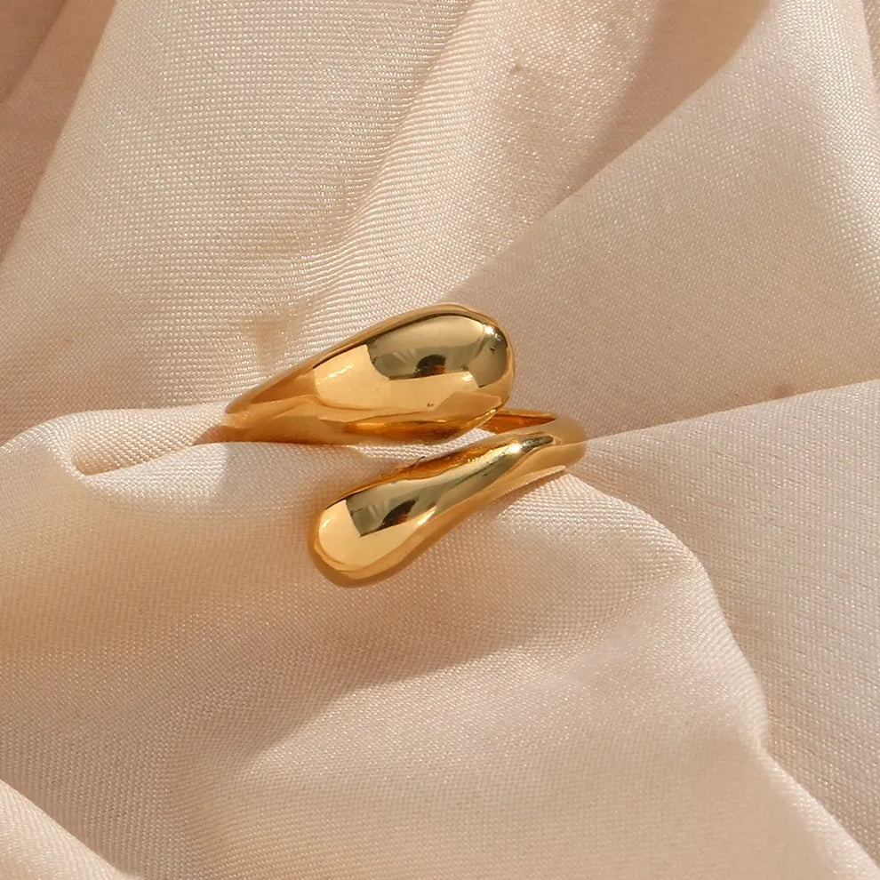 Anti-Tarnish Bold Fluid Open Ring