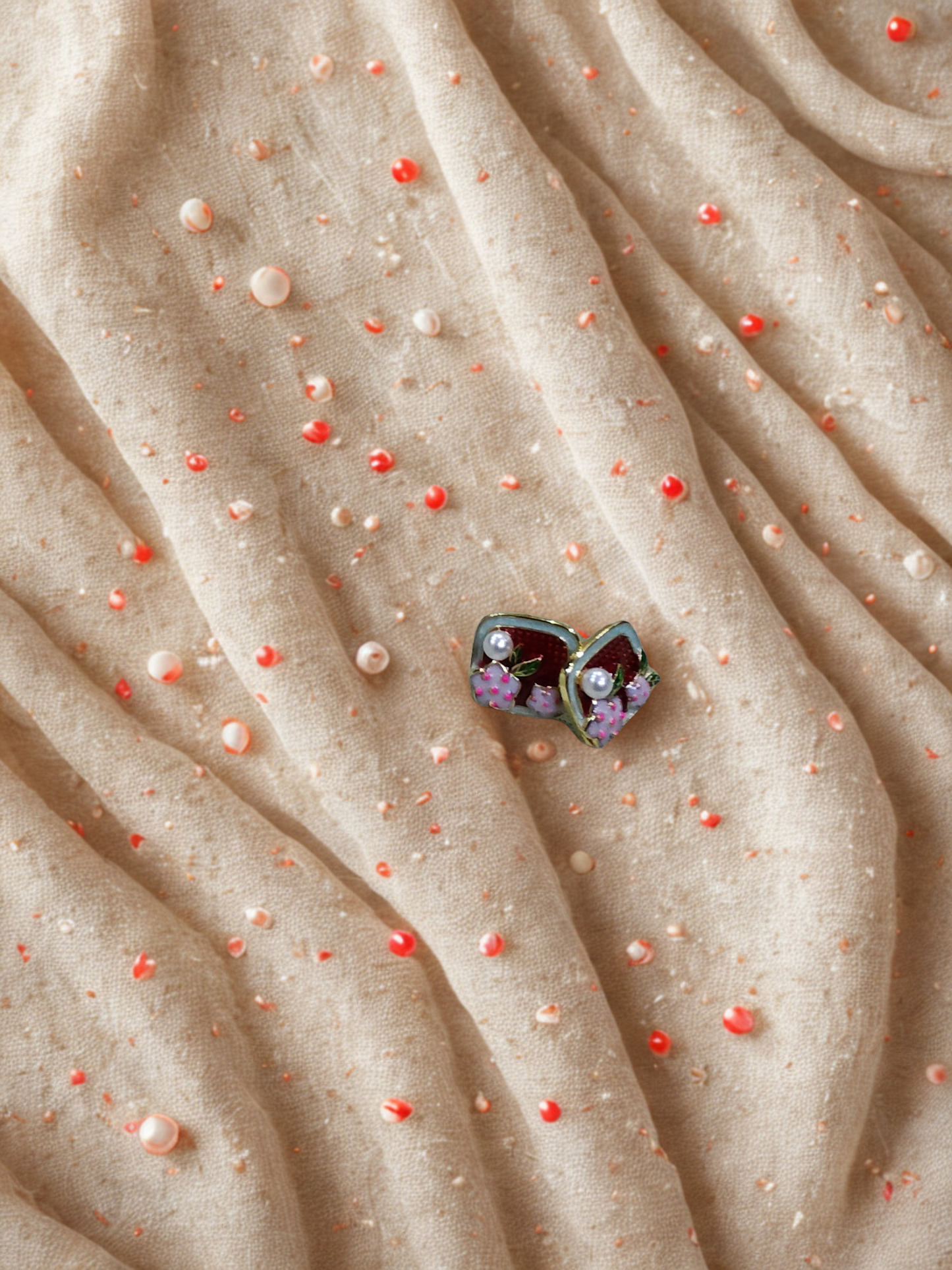 Floral Pearl Accent Stud Earrings