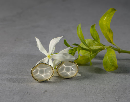 Water Ripple Effect Stud Earrings