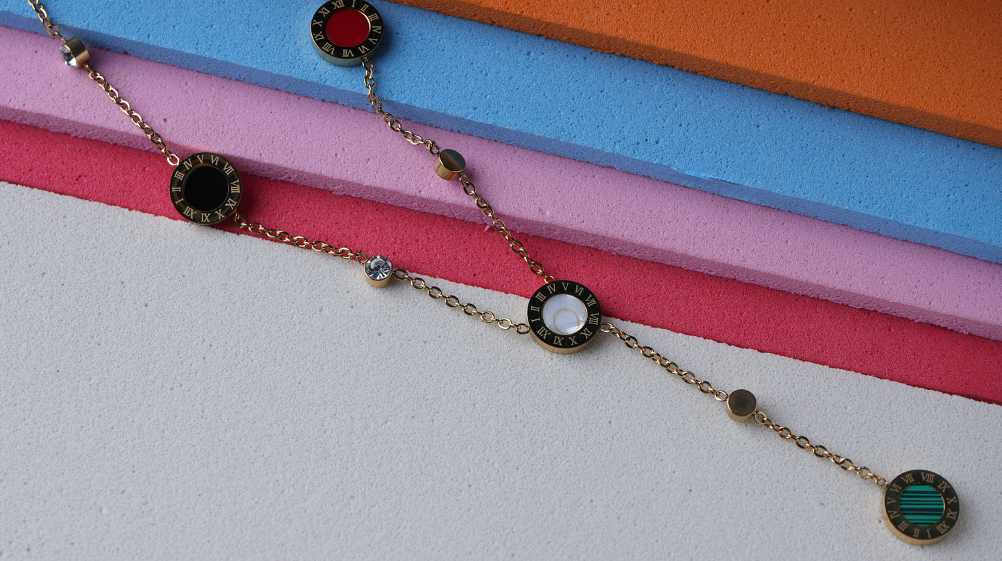 Multi-Stone Drop Necklace