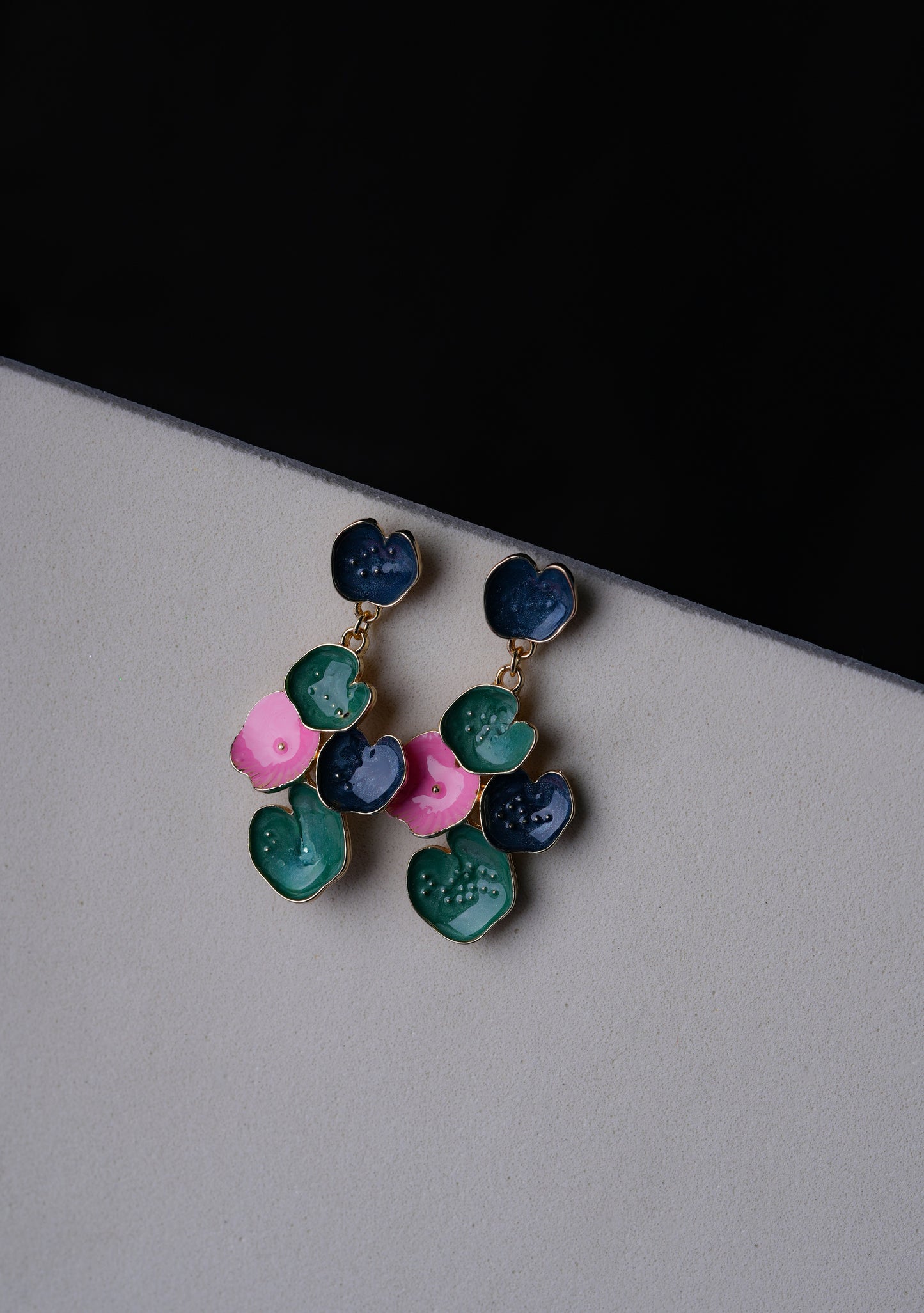 Floral Multicolor Drop Earrings
