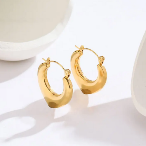 Squared Curved Hoops-Bold Geometry Style