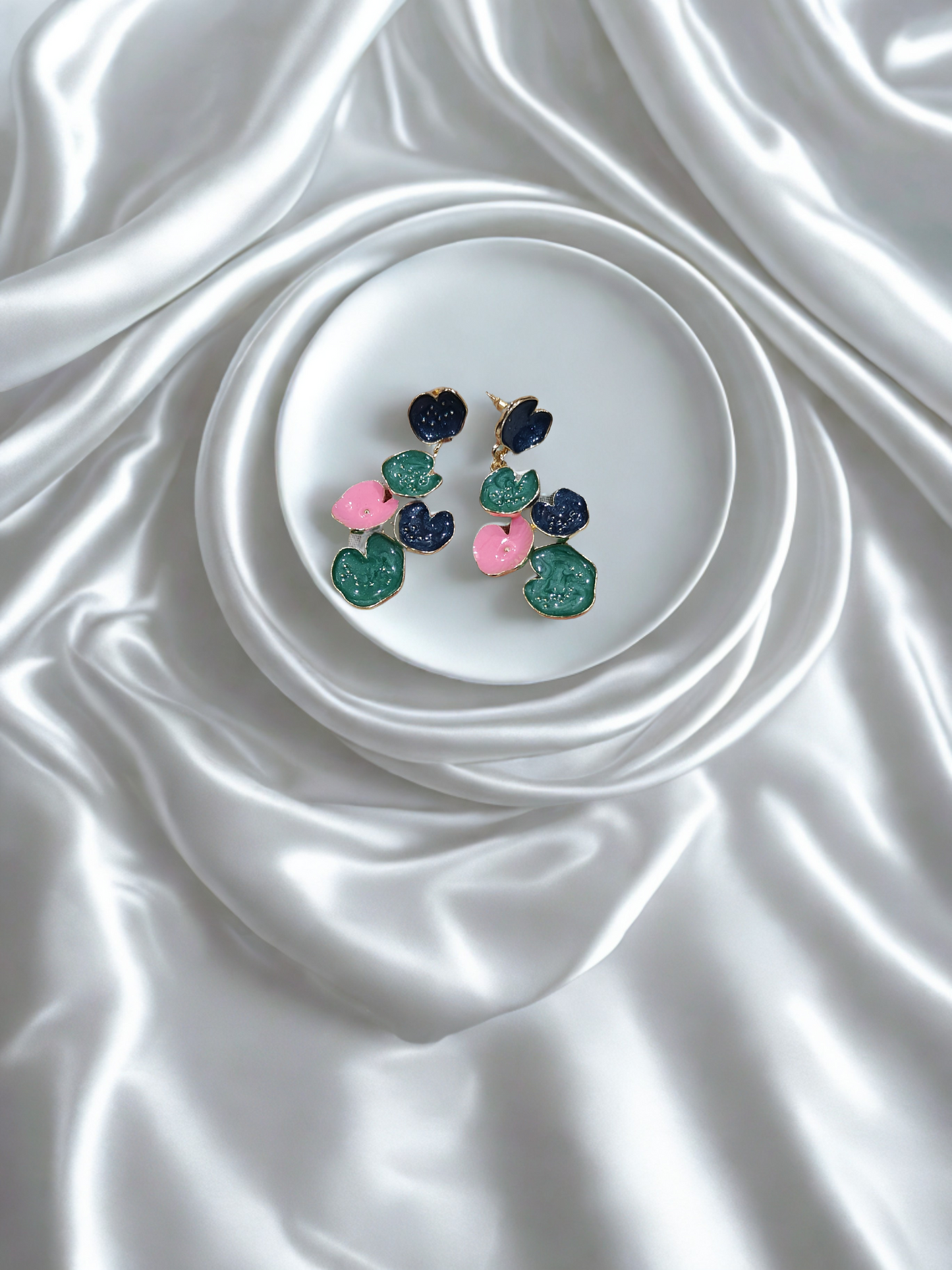 Floral Multicolor Drop Earrings