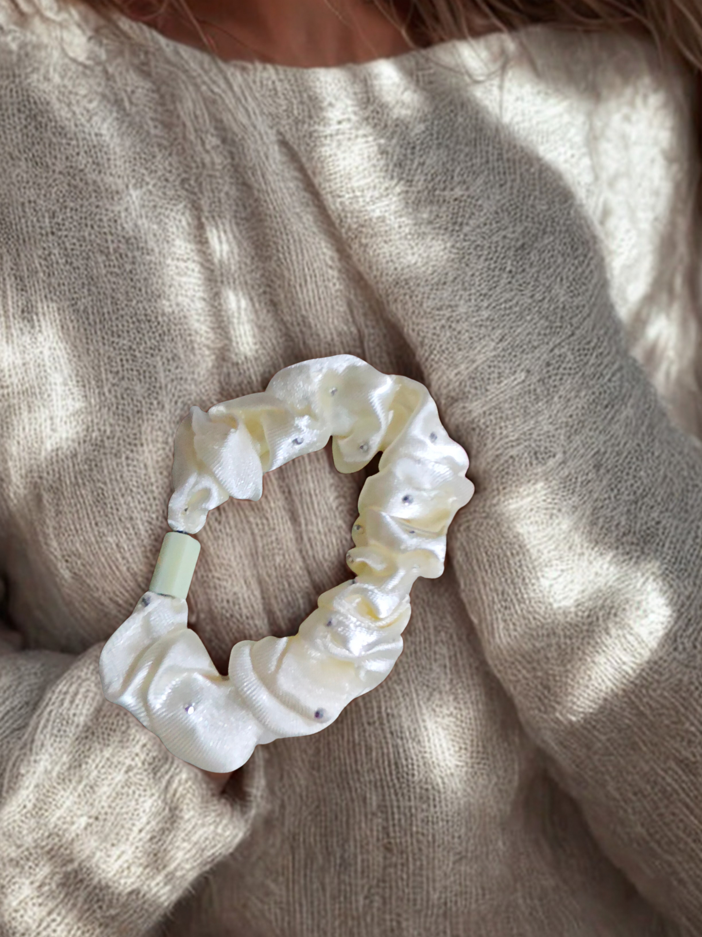 Elegant Satin Pearl Scrunchies