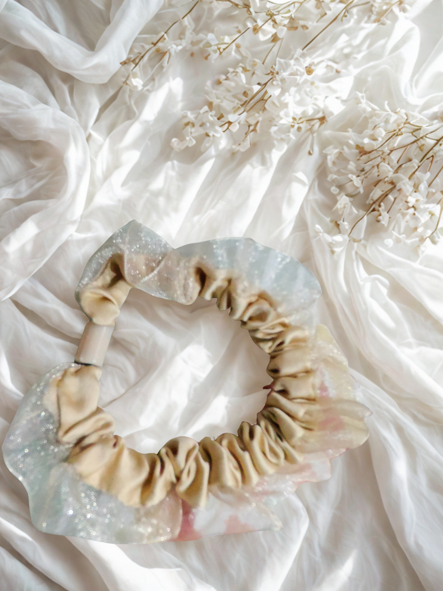 Elegant Satin & Sheer Scrunchie Set