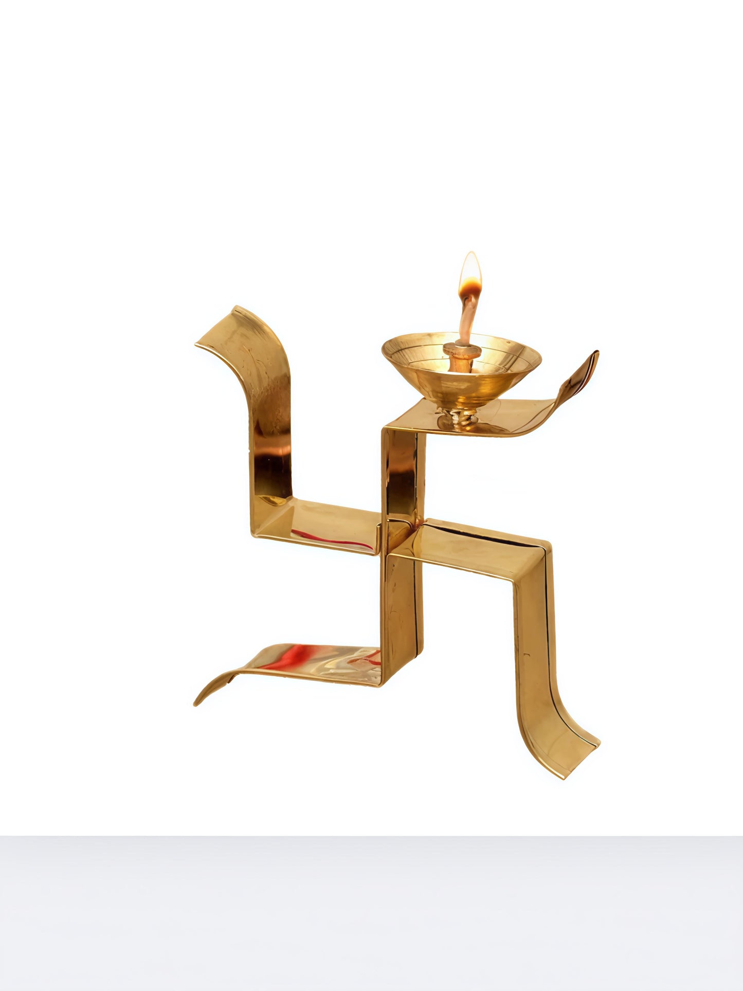 Brass Swastik diya for pooja