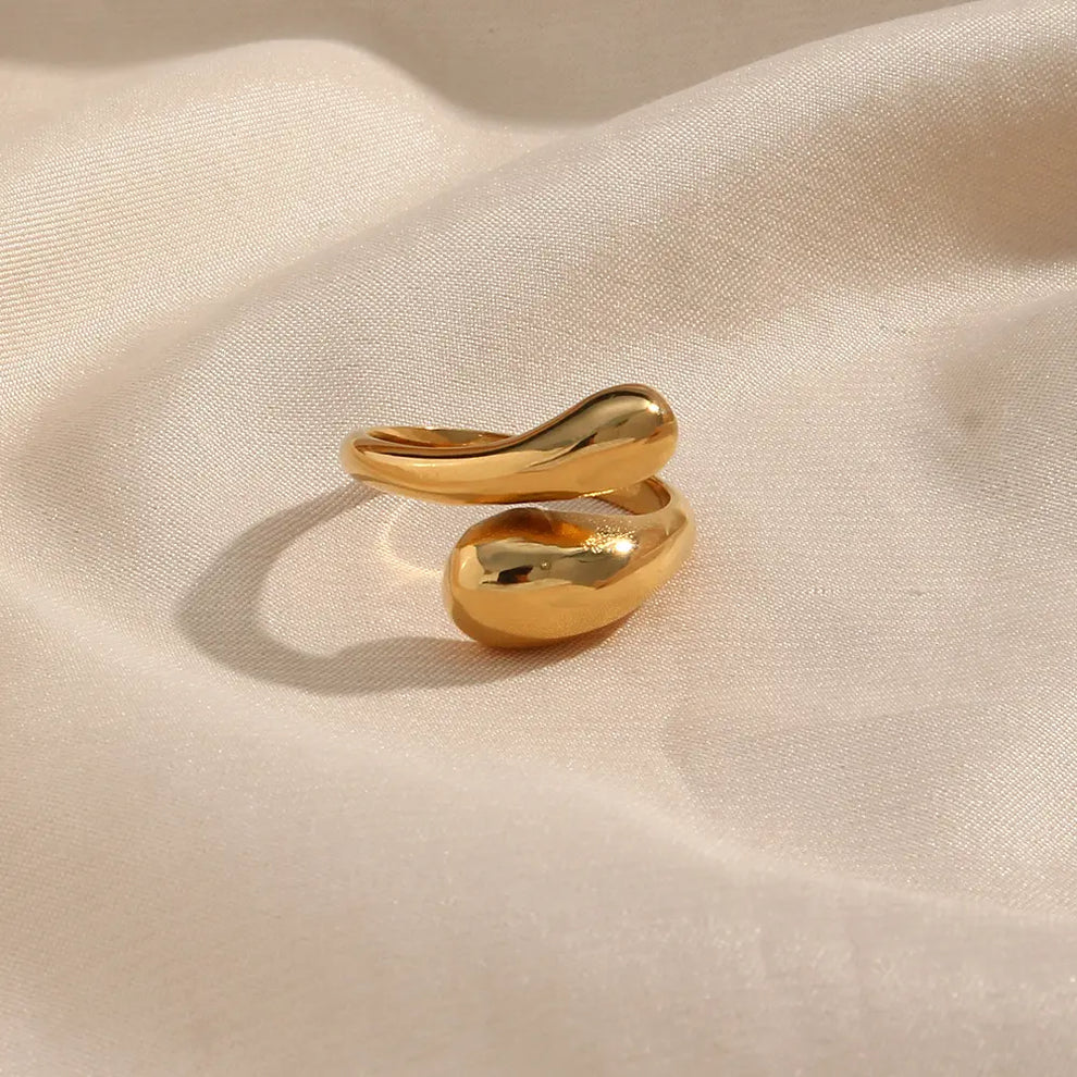 Anti-Tarnish Bold Fluid Open Ring