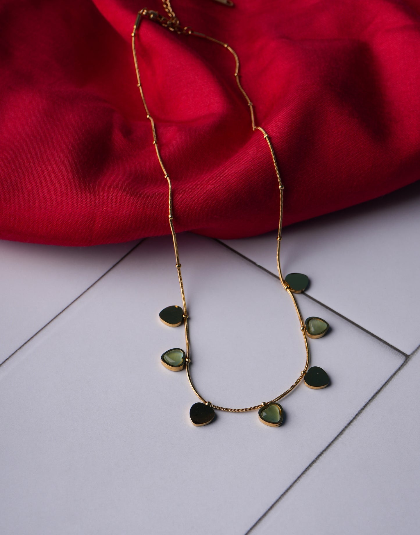 Multi-Heart Charm Necklace