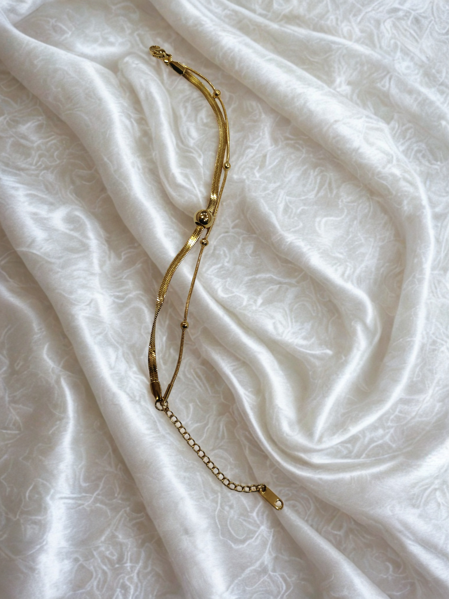 Elegant Dual-Strand Gold Bracelet