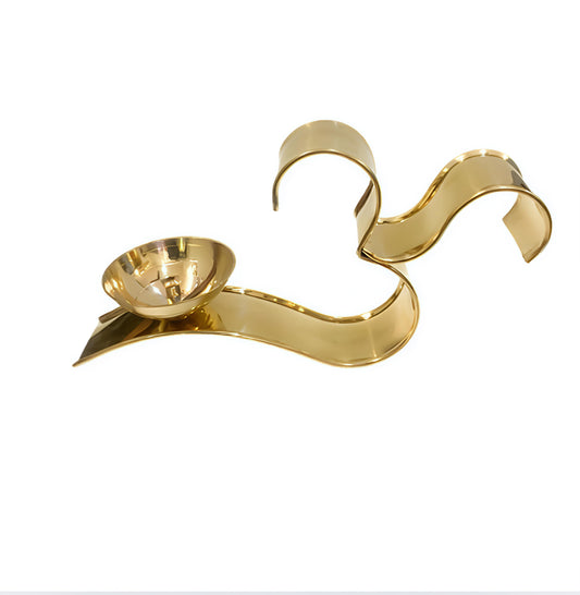 Brass OM diya for pooja